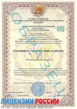 Образец сертификата соответствия аудитора Учалы Сертификат ISO 13485